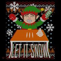 Funny X-Mas Let It Snow Elf Ugly Christmas Sweater Tall T-Shirt