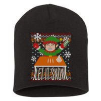 Funny X-Mas Let It Snow Elf Ugly Christmas Sweater Short Acrylic Beanie