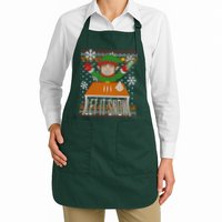 Funny X-Mas Let It Snow Elf Ugly Christmas Sweater Apron