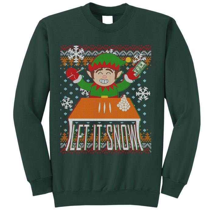 Funny X-Mas Let It Snow Elf Ugly Christmas Sweater Sweatshirt