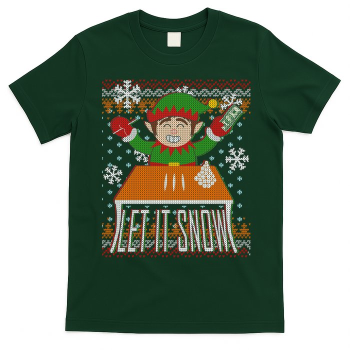 Funny X-Mas Let It Snow Elf Ugly Christmas Sweater T-Shirt