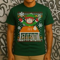 Funny X-Mas Let It Snow Elf Ugly Christmas Sweater T-Shirt