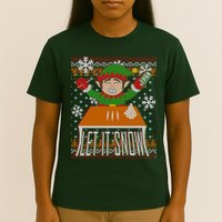 Funny X-Mas Let It Snow Elf Ugly Christmas Sweater T-Shirt