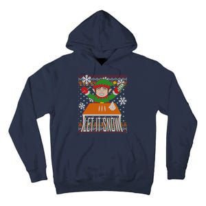 Funny X-Mas Let It Snow Elf Ugly Christmas Sweater Tall Hoodie