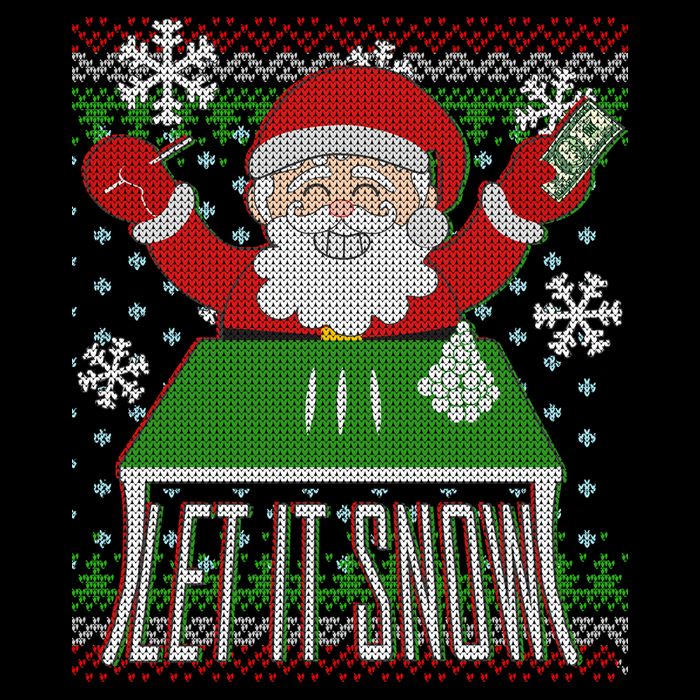 Funny X-Mas Let It Snow Santa Ugly Christmas Sweater City Backpack