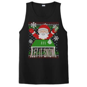 Funny X-Mas Let It Snow Santa Ugly Christmas Sweater PosiCharge Competitor Tank