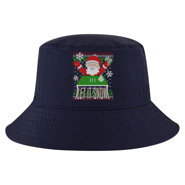 Funny X-Mas Let It Snow Santa Ugly Christmas Sweater Cool Comfort Performance Bucket Hat