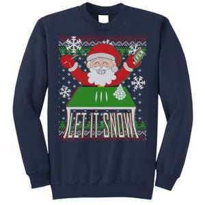 Funny X-Mas Let It Snow Santa Ugly Christmas Sweater Sweatshirt