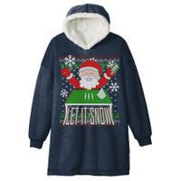 Funny X-Mas Let It Snow Santa Ugly Christmas Sweater Hooded Wearable Blanket