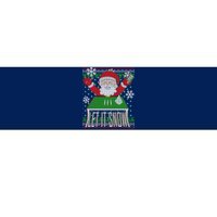 Funny X-Mas Let It Snow Santa Ugly Christmas Sweater Bumper Sticker