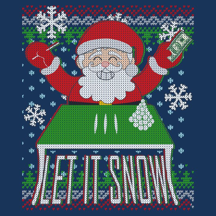 Funny X-Mas Let It Snow Santa Ugly Christmas Sweater Bucket Hat