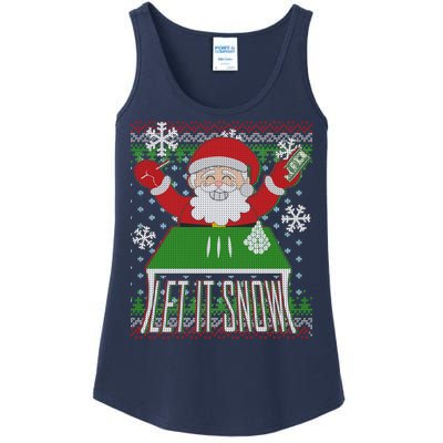 Funny X-Mas Let It Snow Santa Ugly Christmas Sweater Ladies Essential Tank