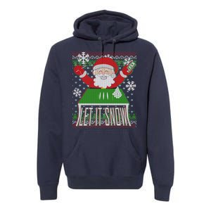 Funny X-Mas Let It Snow Santa Ugly Christmas Sweater Premium Hoodie