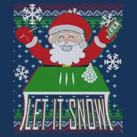 Funny X-Mas Let It Snow Santa Ugly Christmas Sweater Cooling Performance Long Sleeve Crew