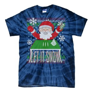 Funny X-Mas Let It Snow Santa Ugly Christmas Sweater Tie-Dye T-Shirt