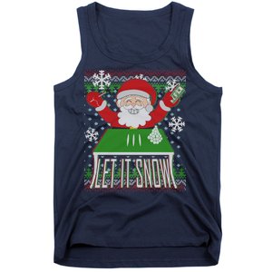 Funny X-Mas Let It Snow Santa Ugly Christmas Sweater Tank Top