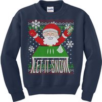 Funny X-Mas Let It Snow Santa Ugly Christmas Sweater Kids Sweatshirt