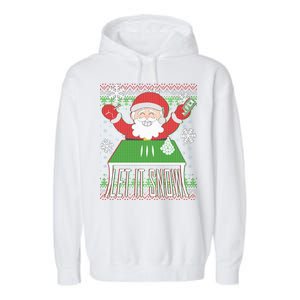 Funny X-Mas Let It Snow Santa Ugly Christmas Sweater Garment-Dyed Fleece Hoodie