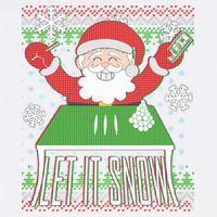 Funny X-Mas Let It Snow Santa Ugly Christmas Sweater Garment-Dyed Sweatshirt