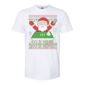 Funny X-Mas Let It Snow Santa Ugly Christmas Sweater Softstyle CVC T-Shirt