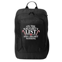 Funny X-Mas On the Naughty List I Regret Nothing City Backpack