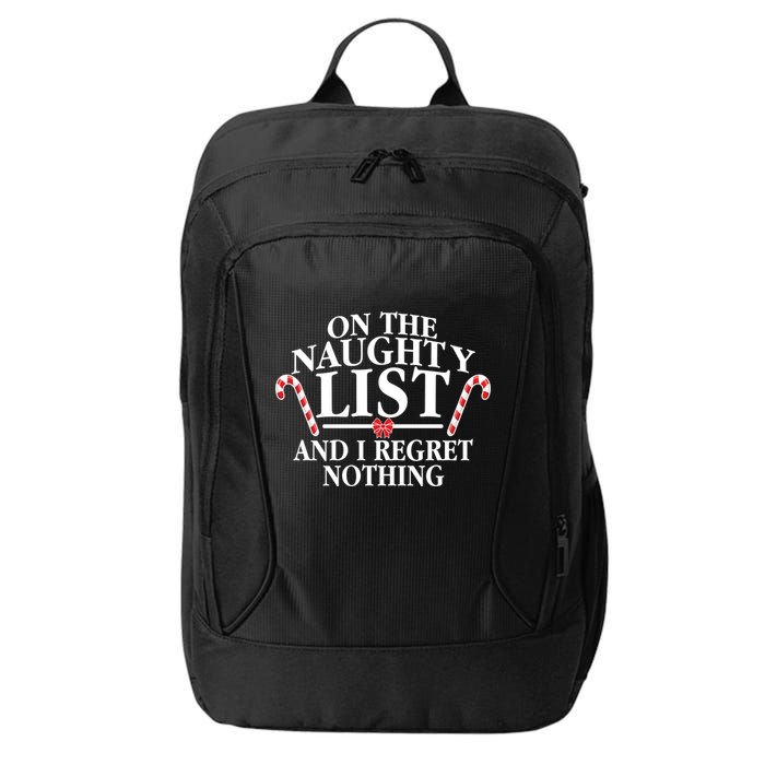 Funny X-Mas On the Naughty List I Regret Nothing City Backpack