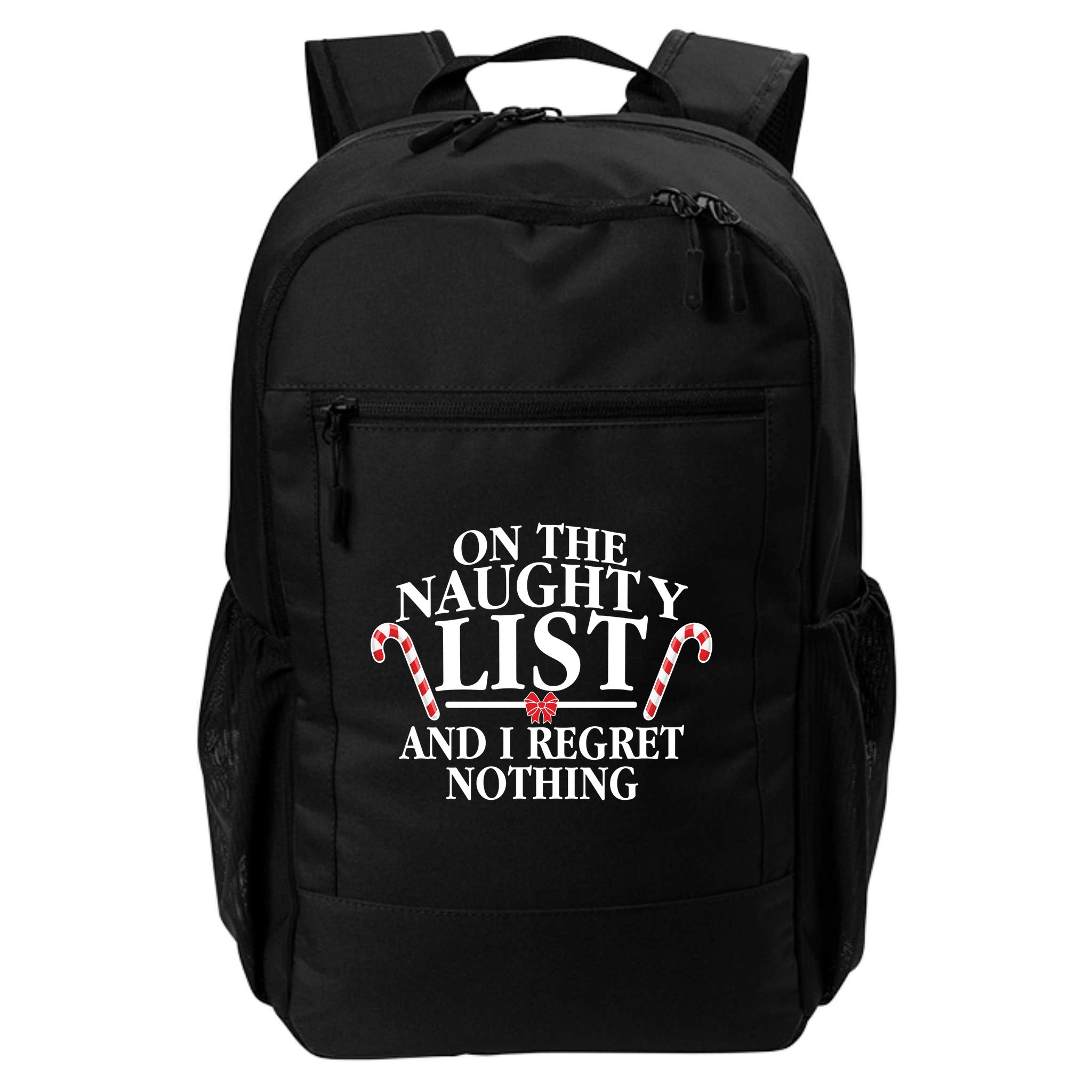 Funny X-Mas On the Naughty List I Regret Nothing Backpack
