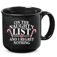 Funny X-Mas On the Naughty List I Regret Nothing 15oz Campfire Ceramic Mug