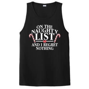 Funny X-Mas On the Naughty List I Regret Nothing PosiCharge Competitor Tank