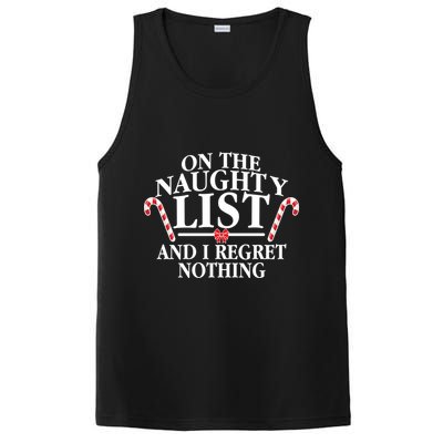Funny X-Mas On the Naughty List I Regret Nothing PosiCharge Competitor Tank