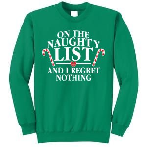 Funny X-Mas On the Naughty List I Regret Nothing Sweatshirt