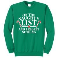 Funny X-Mas On the Naughty List I Regret Nothing Sweatshirt