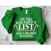 Funny X-Mas On the Naughty List I Regret Nothing Sweatshirt