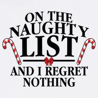 Funny X-Mas On the Naughty List I Regret Nothing Garment-Dyed Sweatshirt