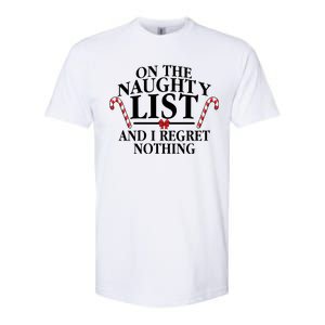 Funny X-Mas On the Naughty List I Regret Nothing Softstyle CVC T-Shirt