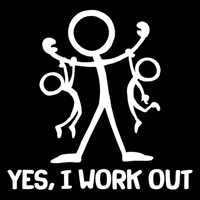 Funny Yes I Work Out Parents and Kids Flatbill Hat