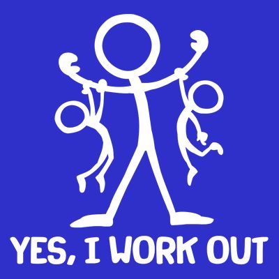 Funny Yes I Work Out Parents and Kids T-Shirt