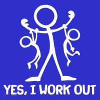 Funny Yes I Work Out Parents and Kids 16 in Basic Backpack