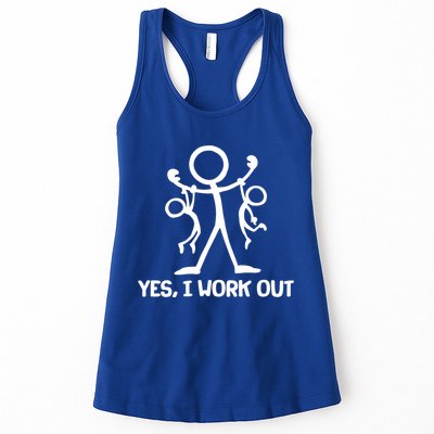 Funny Yes I Work Out Parents and Kids Womens Tank Top