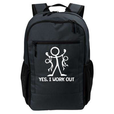 Funny Yes I Work Out Parents and Kids Daily Commute Backpack