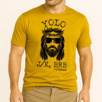Funny Yolo J/K BRB Jesus Resurrection  Cooling Performance Crew T-Shirt