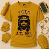 Funny Yolo J/K BRB Jesus Resurrection  Cooling Performance Crew T-Shirt