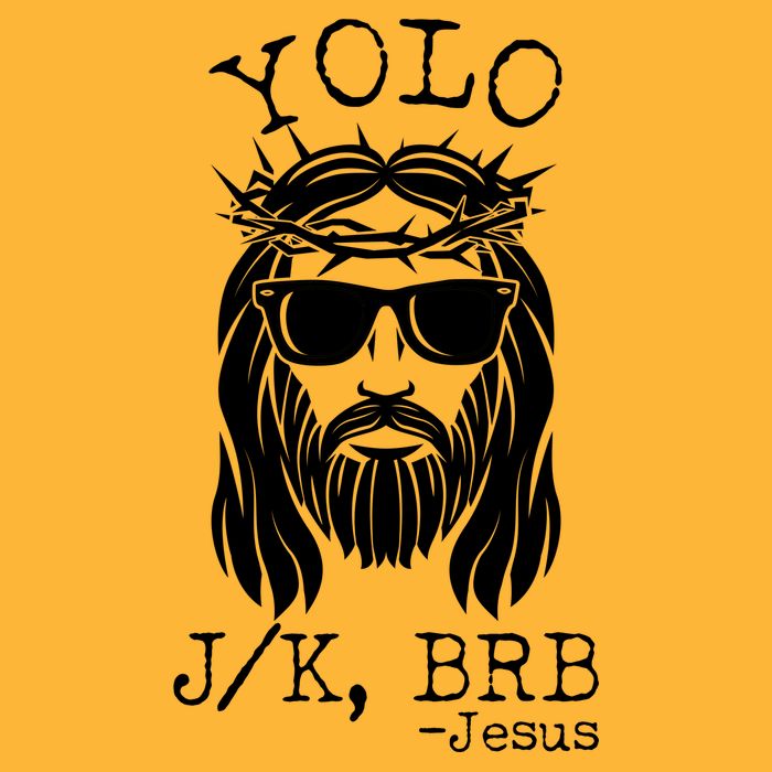 Funny Yolo J/K BRB Jesus Resurrection  Kids T-Shirt