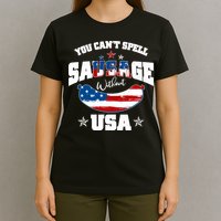 Funny You Can't Spell Sausage Without USA T-Shirt