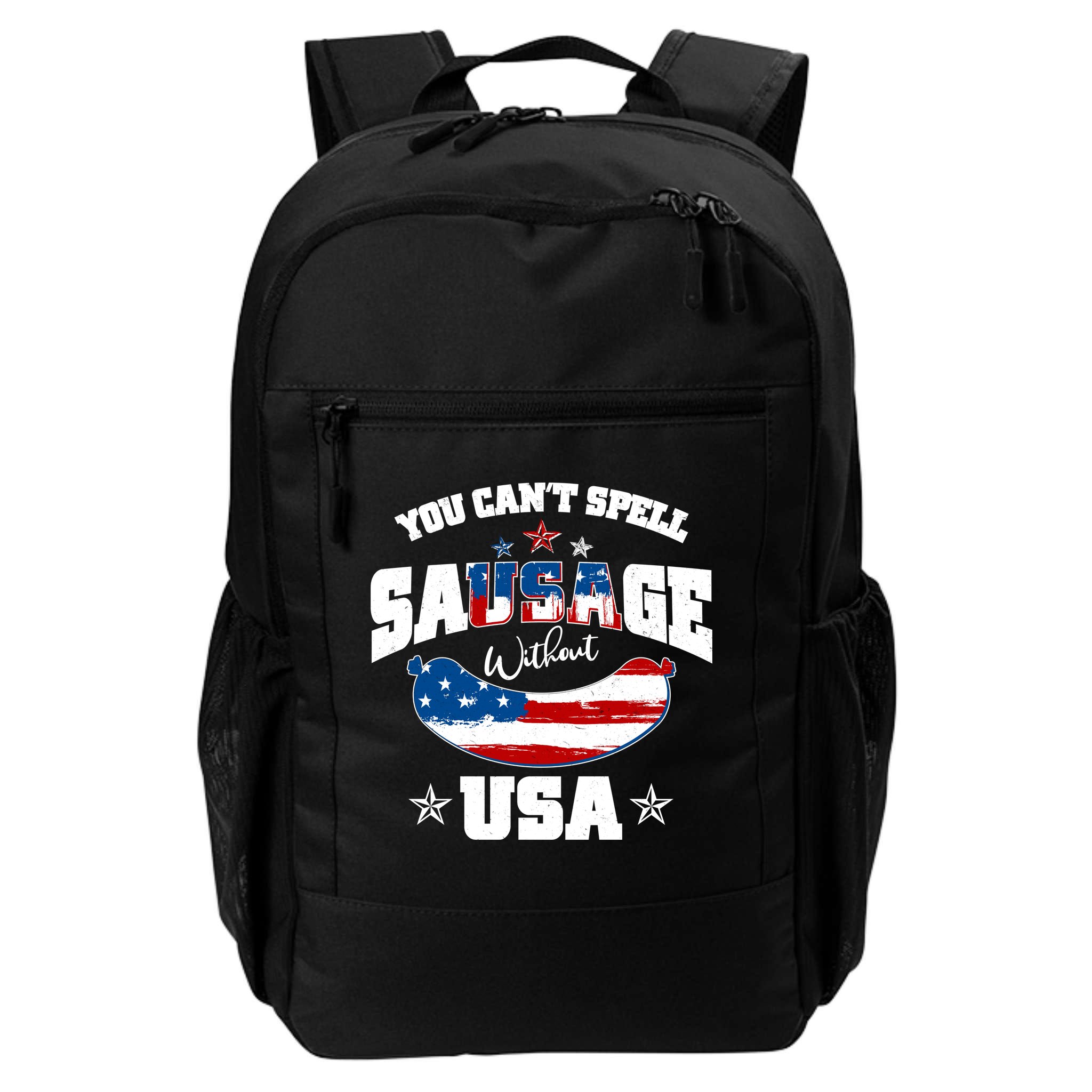 Funny You Can't Spell Sausage Without USA Backpack