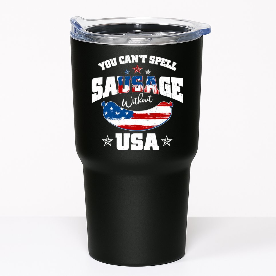 Funny You Can't Spell Sausage Without USA Tumbler