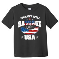 Funny You Can't Spell Sausage Without USA Toddler T-Shirt