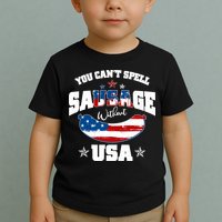 Funny You Can't Spell Sausage Without USA Toddler T-Shirt