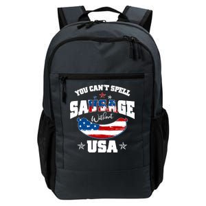 Funny You Can't Spell Sausage Without USA Daily Commute Backpack