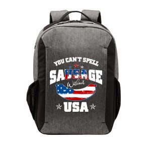 Funny You Can't Spell Sausage Without USA Vector Backpack